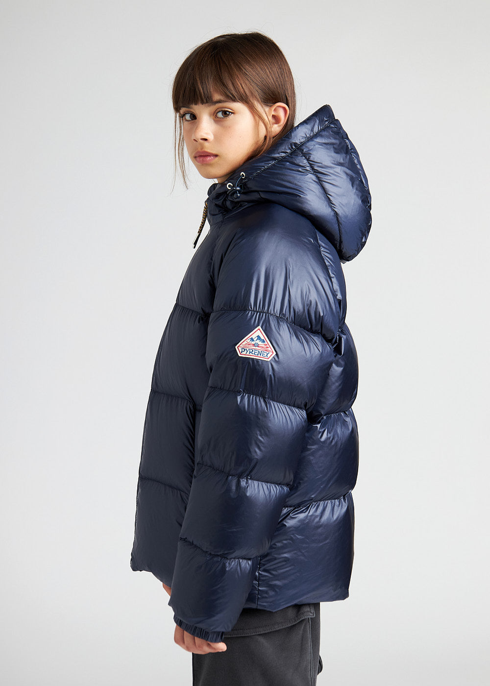 Kids' Pyrenex Sten hooded down jacket amiral-5