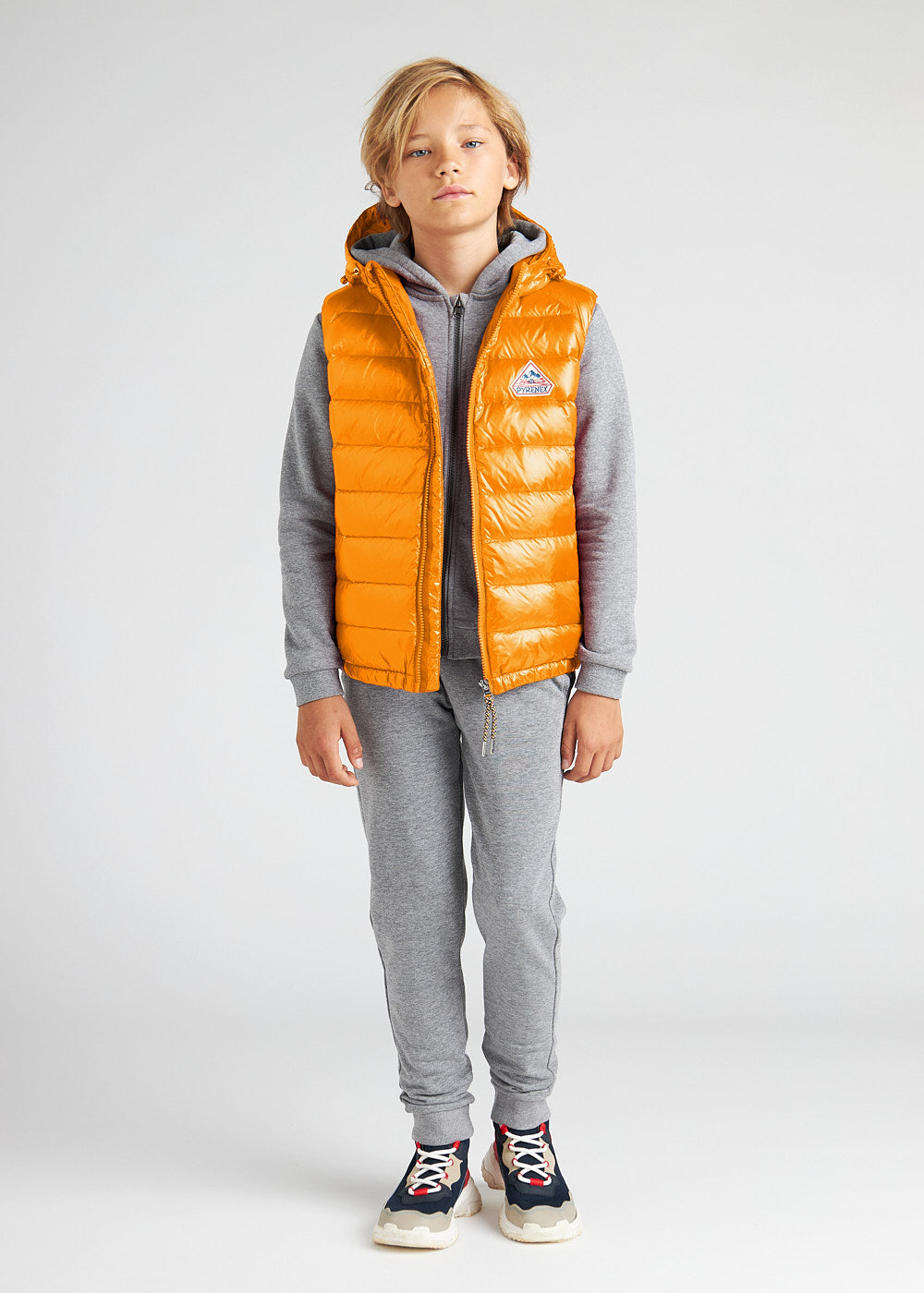 Pyrenex Cheslin Cadium Yellow Children's Sleeveless Down Jacket-5