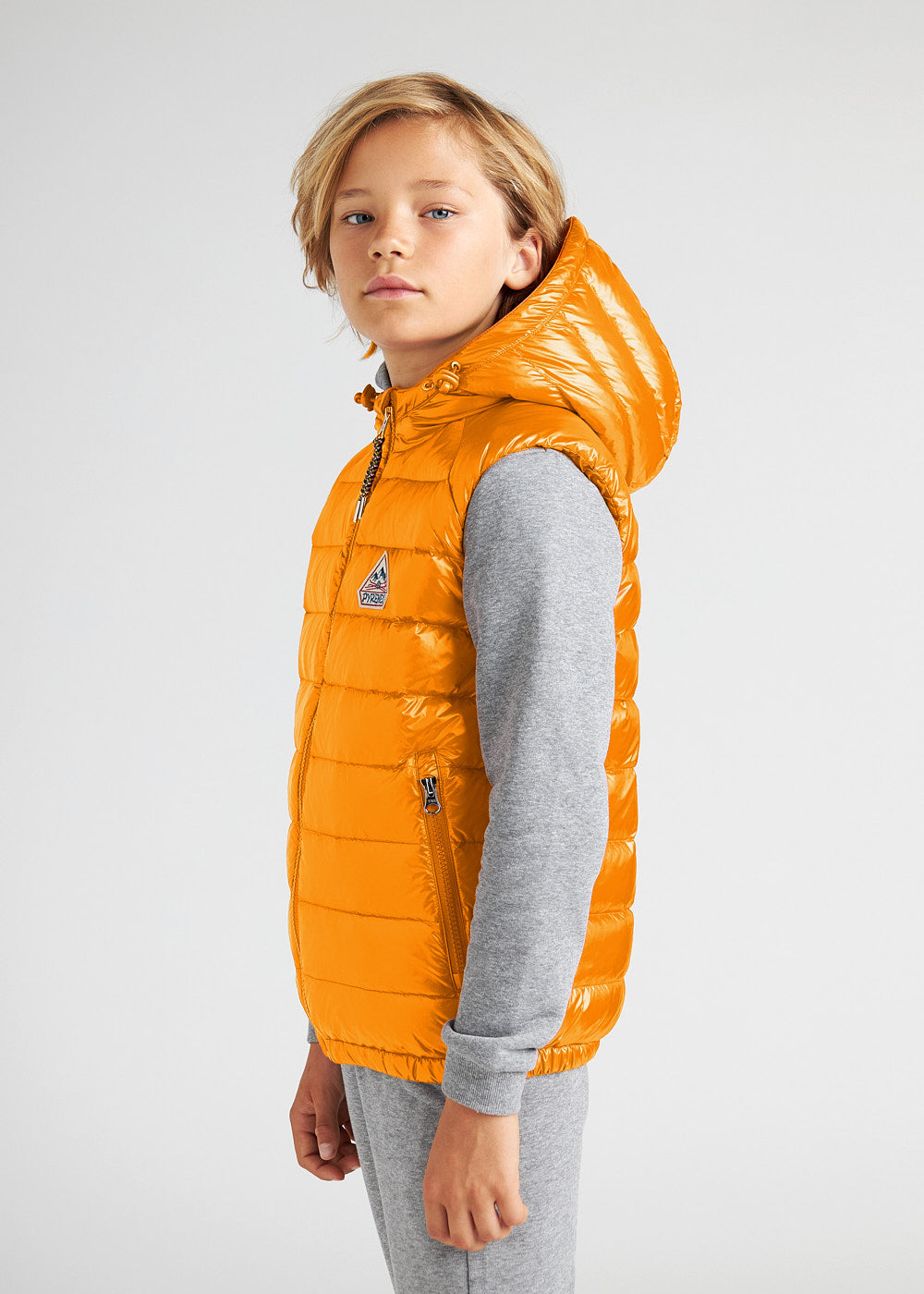 Pyrenex Cheslin Cadium Yellow Children's Sleeveless Down Jacket-3