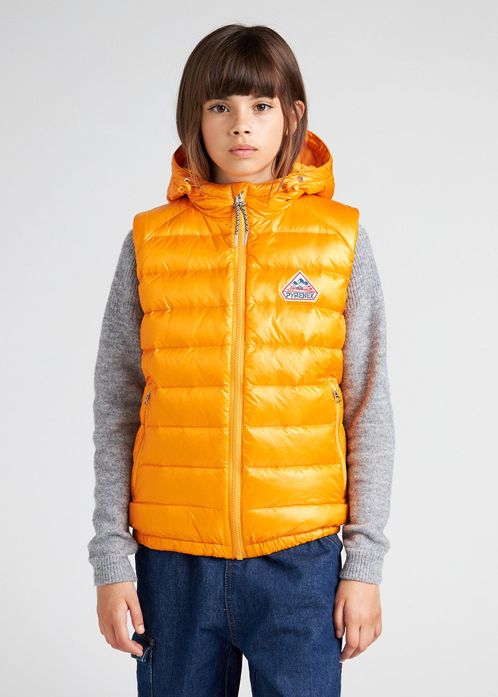 Pyrenex Cheslin Cadium Yellow Children's Sleeveless Down Jacket-2