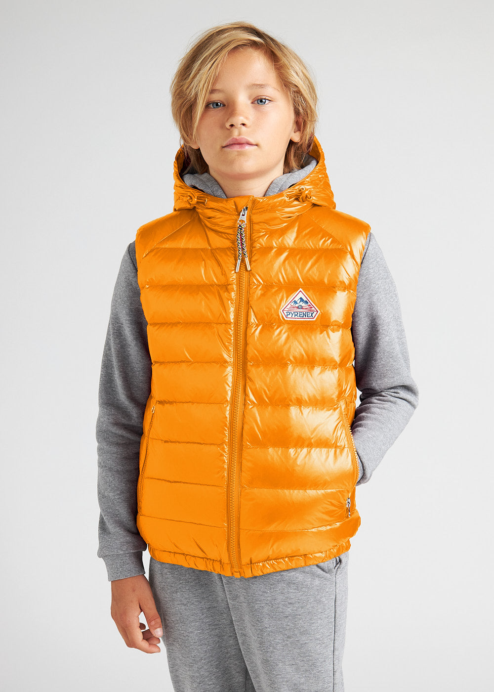 Ärmellose Daunenjacke für Kinder Pyrenex Cheslin Cadium Yellow-1