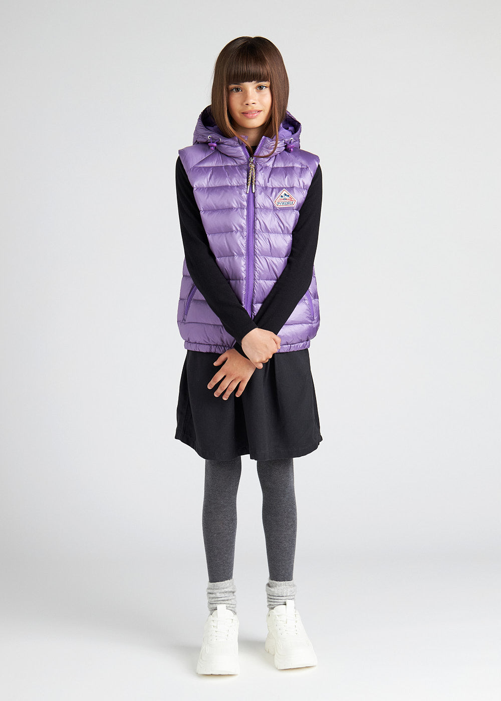 Ärmellose Daunenjacke für Kinder Pyrenex Cheslin Purple Heart-4