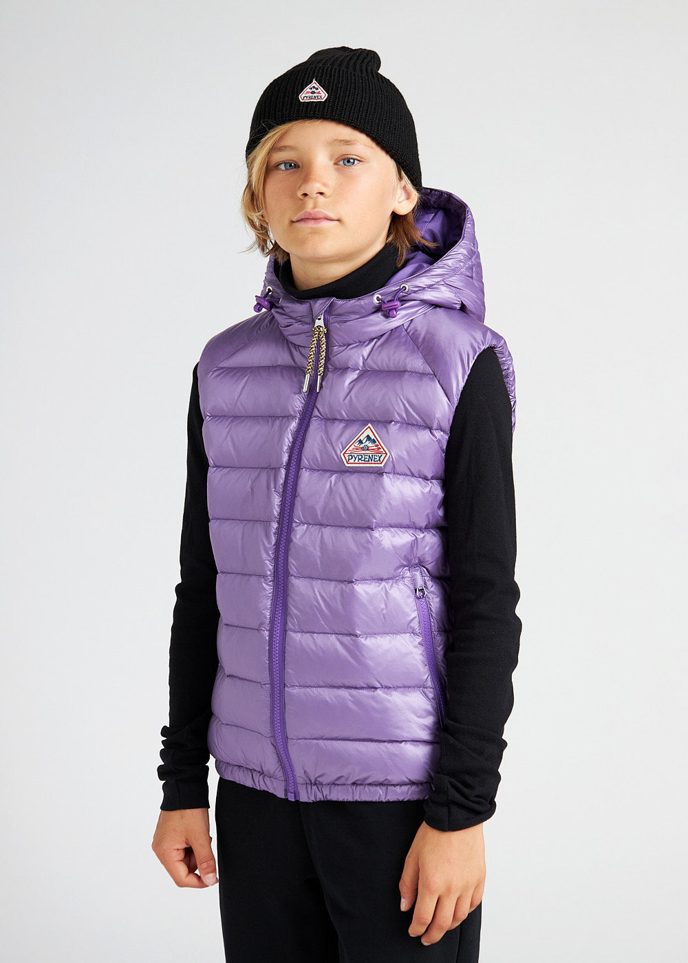 Ärmellose Daunenjacke für Kinder Pyrenex Cheslin Purple Heart-3