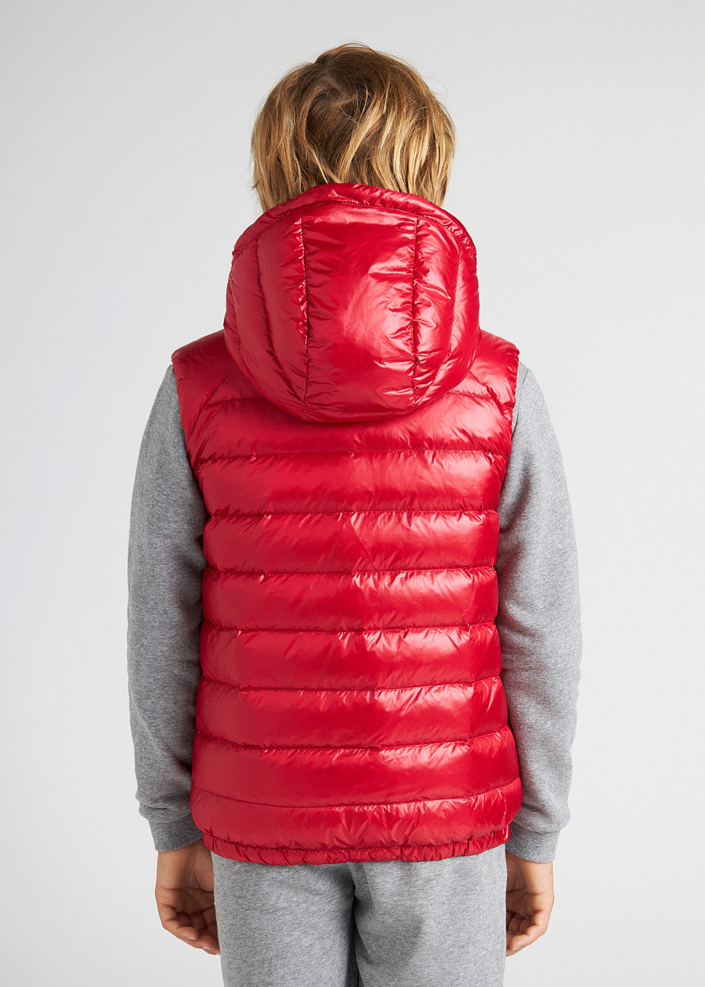 Pyrenex Cheslin red children's sleeveless down jacket-7