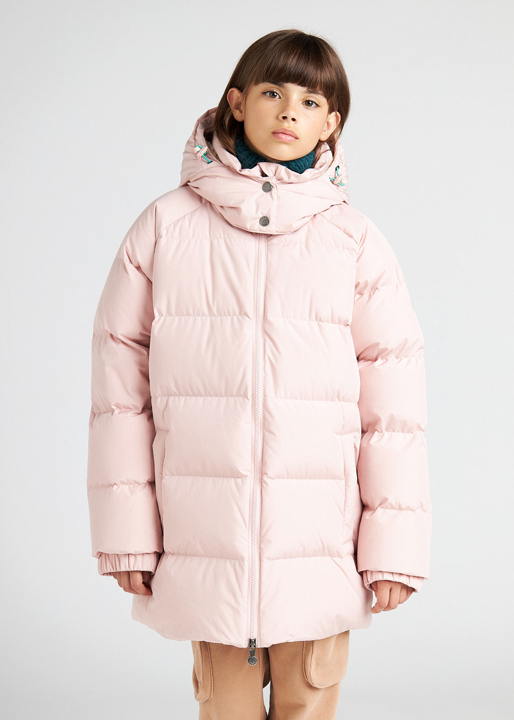 Warme Daunenjacke mit Kapuze für Kinder Husky Pyrenex x Bonton Peach Whip-1