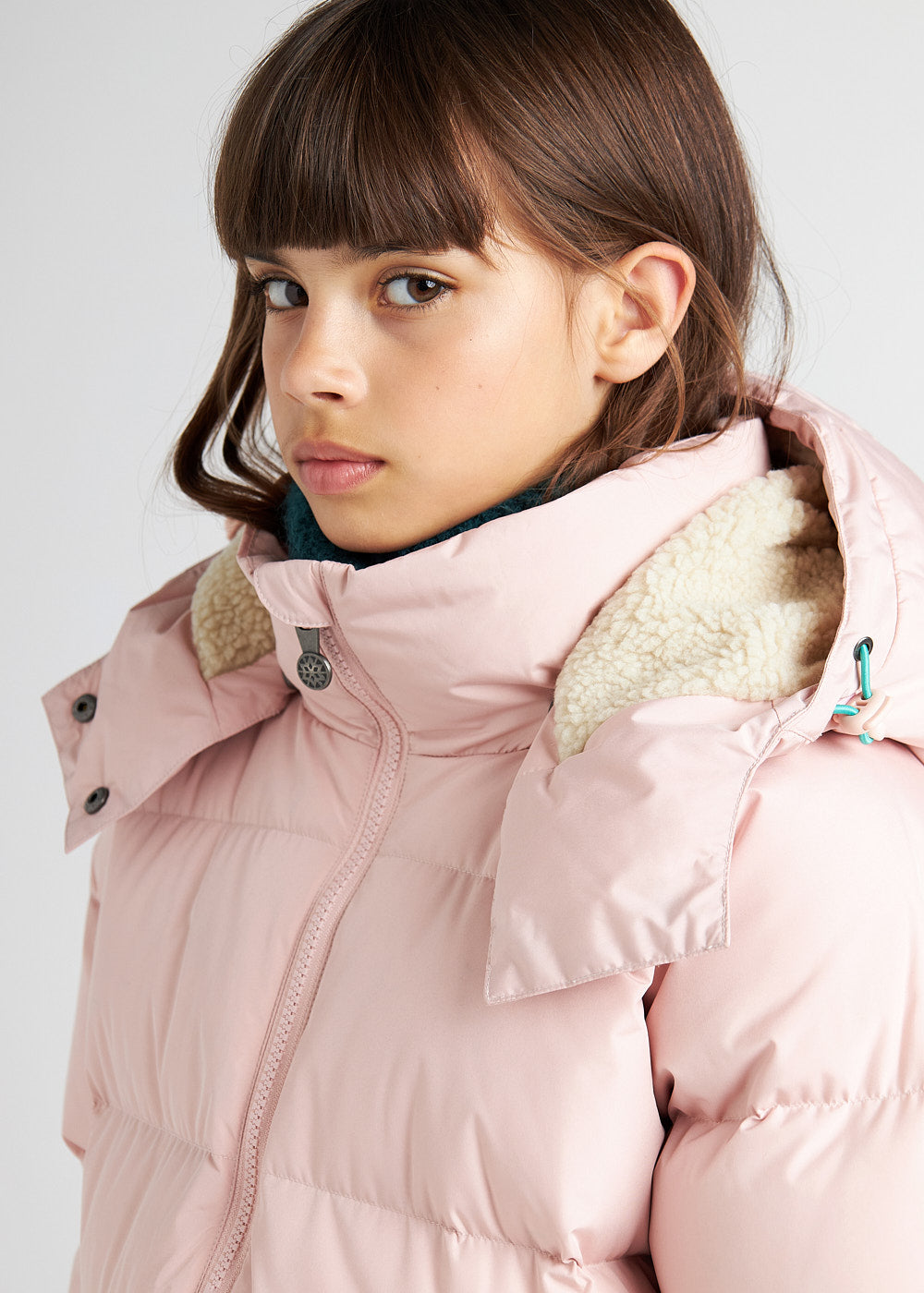 Warme Daunenjacke mit Kapuze für Kinder Husky Pyrenex x Bonton Peach Whip-4