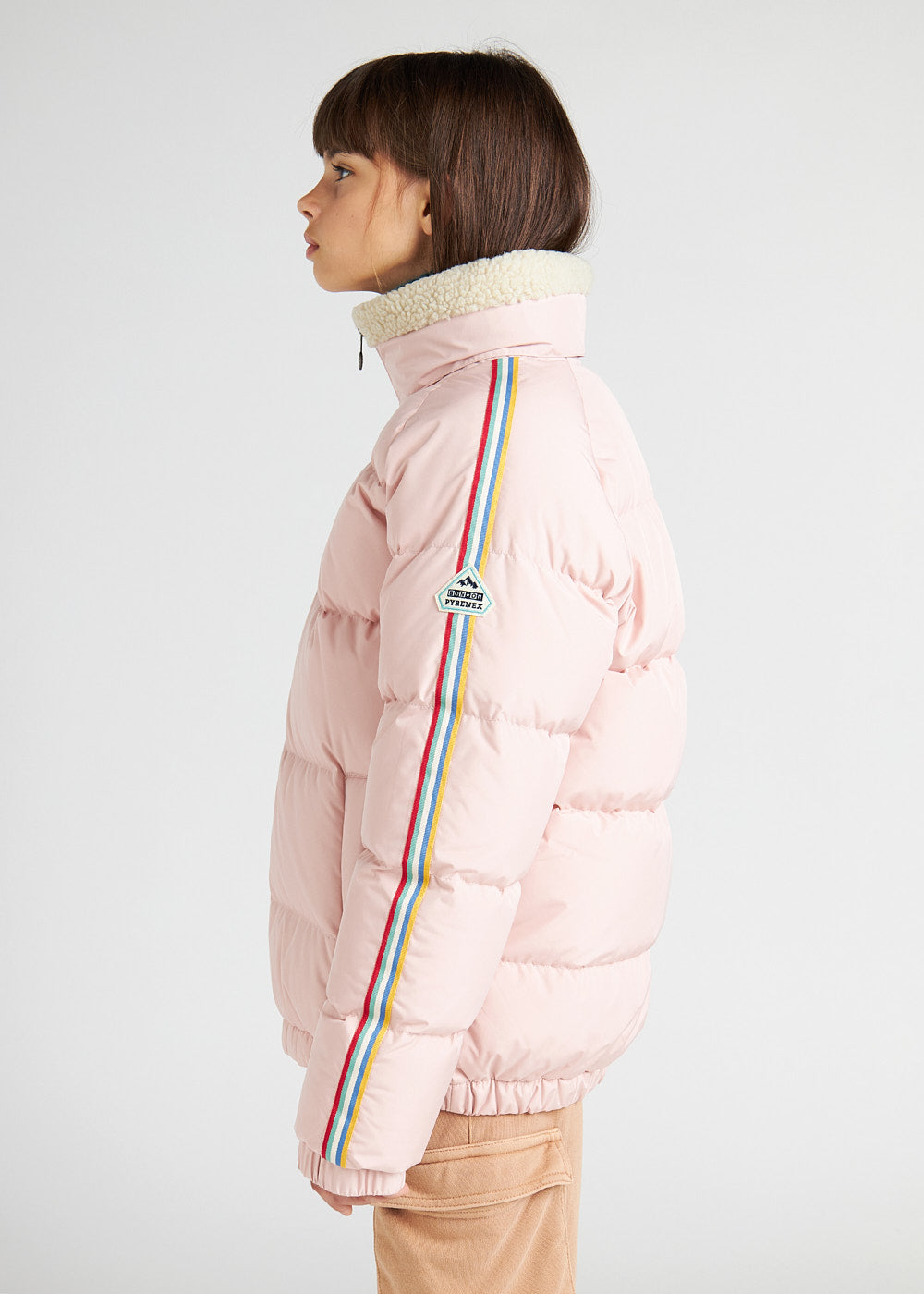 Deer Pyrenex x Bonton Peach Whip Steh-Daunenjacke aus Kunstfell für Kinder-4