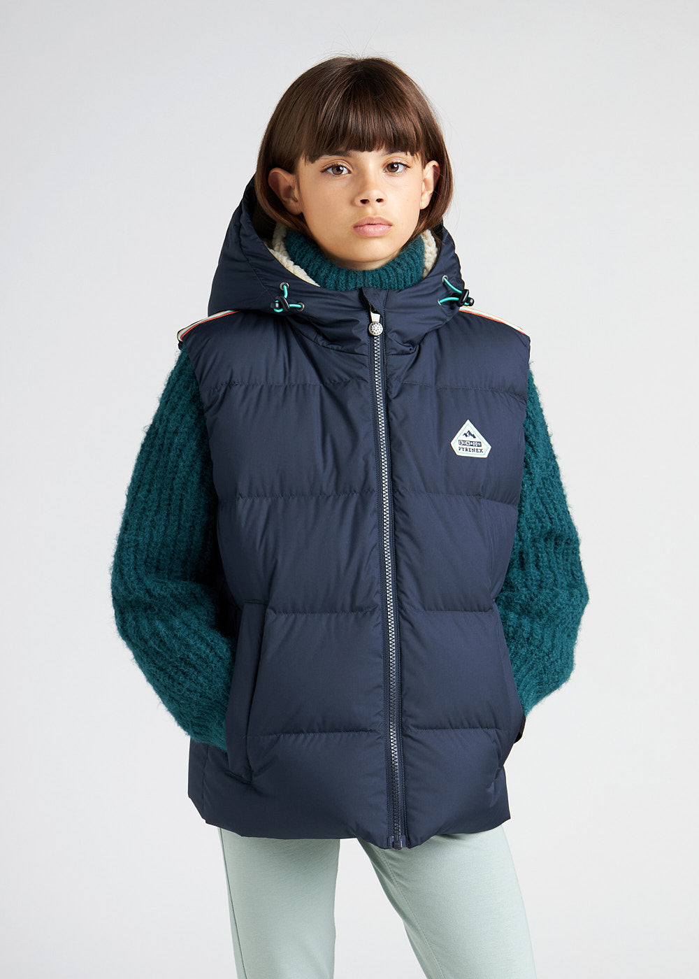 Wolf Pyrenex x Bonton Amiral ärmellose Daunenjacke für Kinder-3