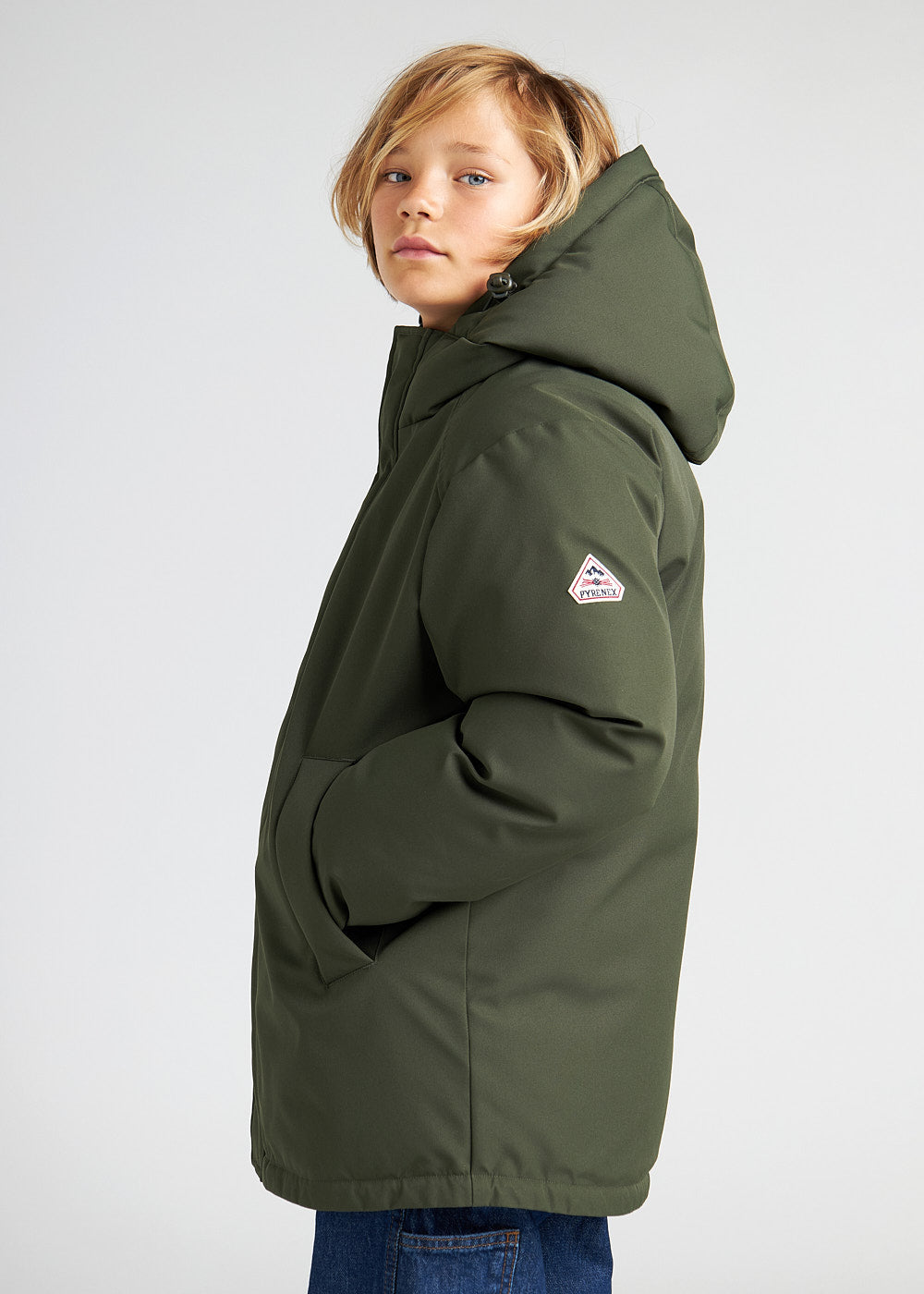 Parka pour enfants Pyrenex Mika deep khaki-2