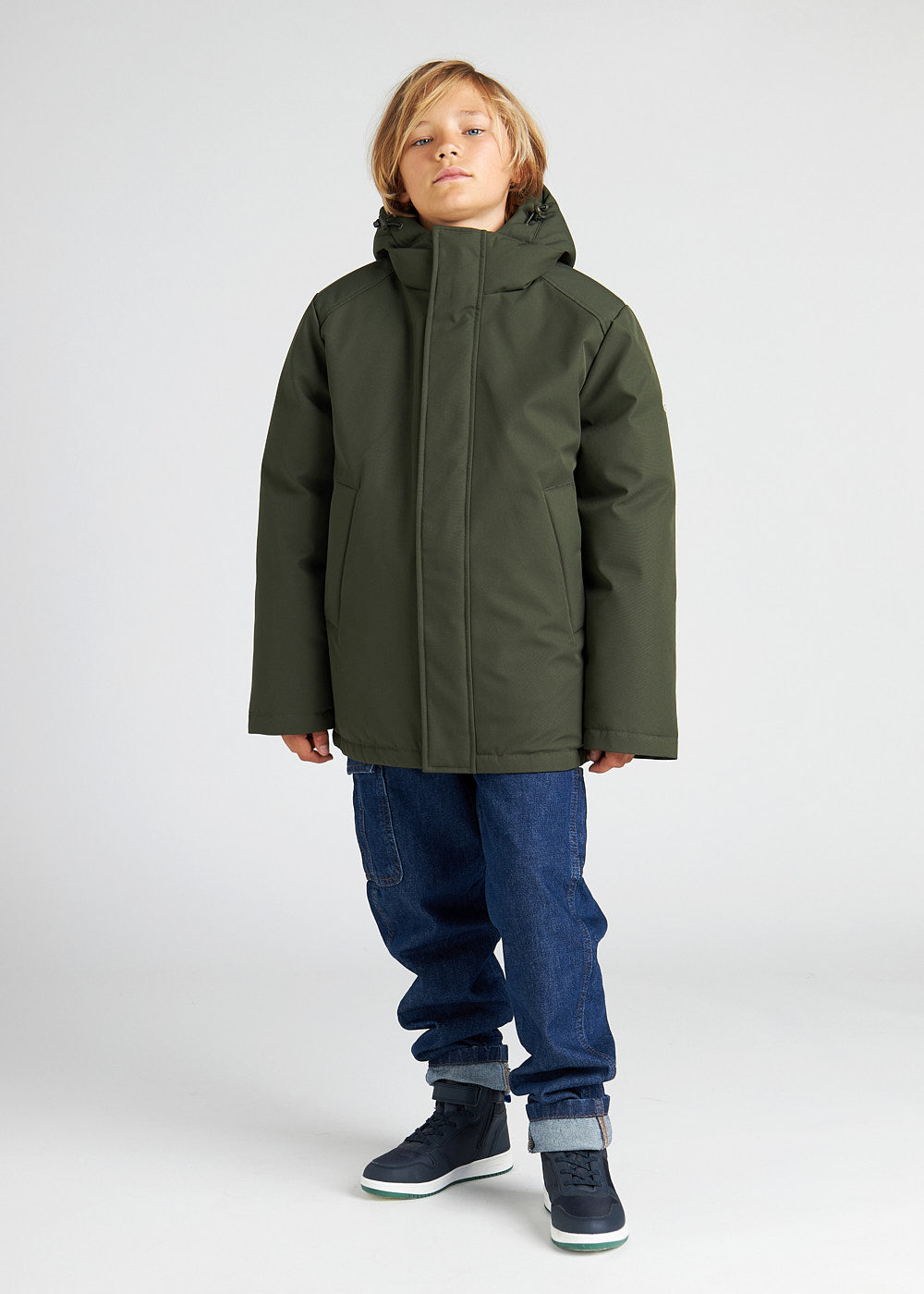 Parka pour enfants Pyrenex Mika deep khaki-4