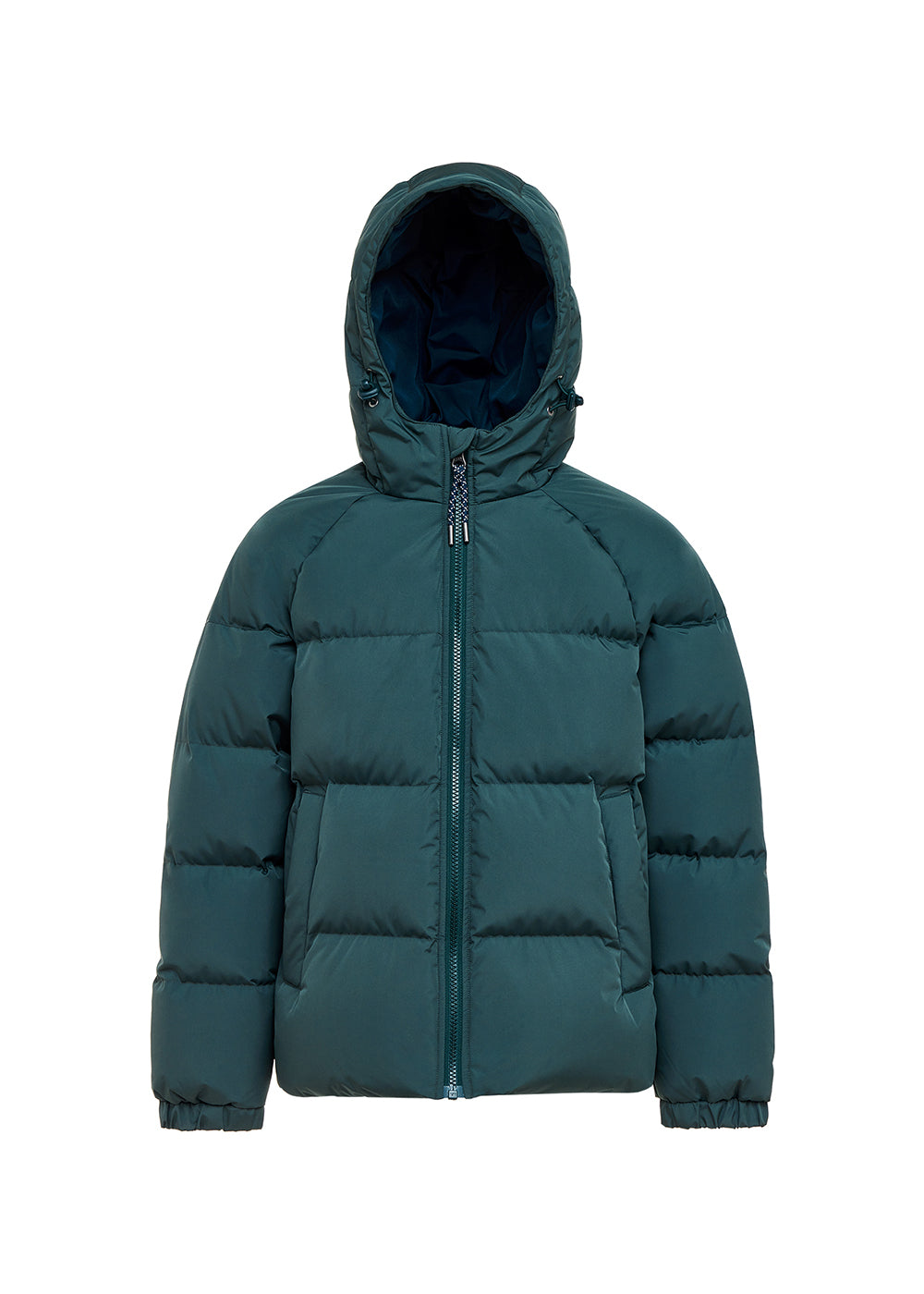 Pyrenex Sten Smooth unisex hooded kids down jacket baltic green-9