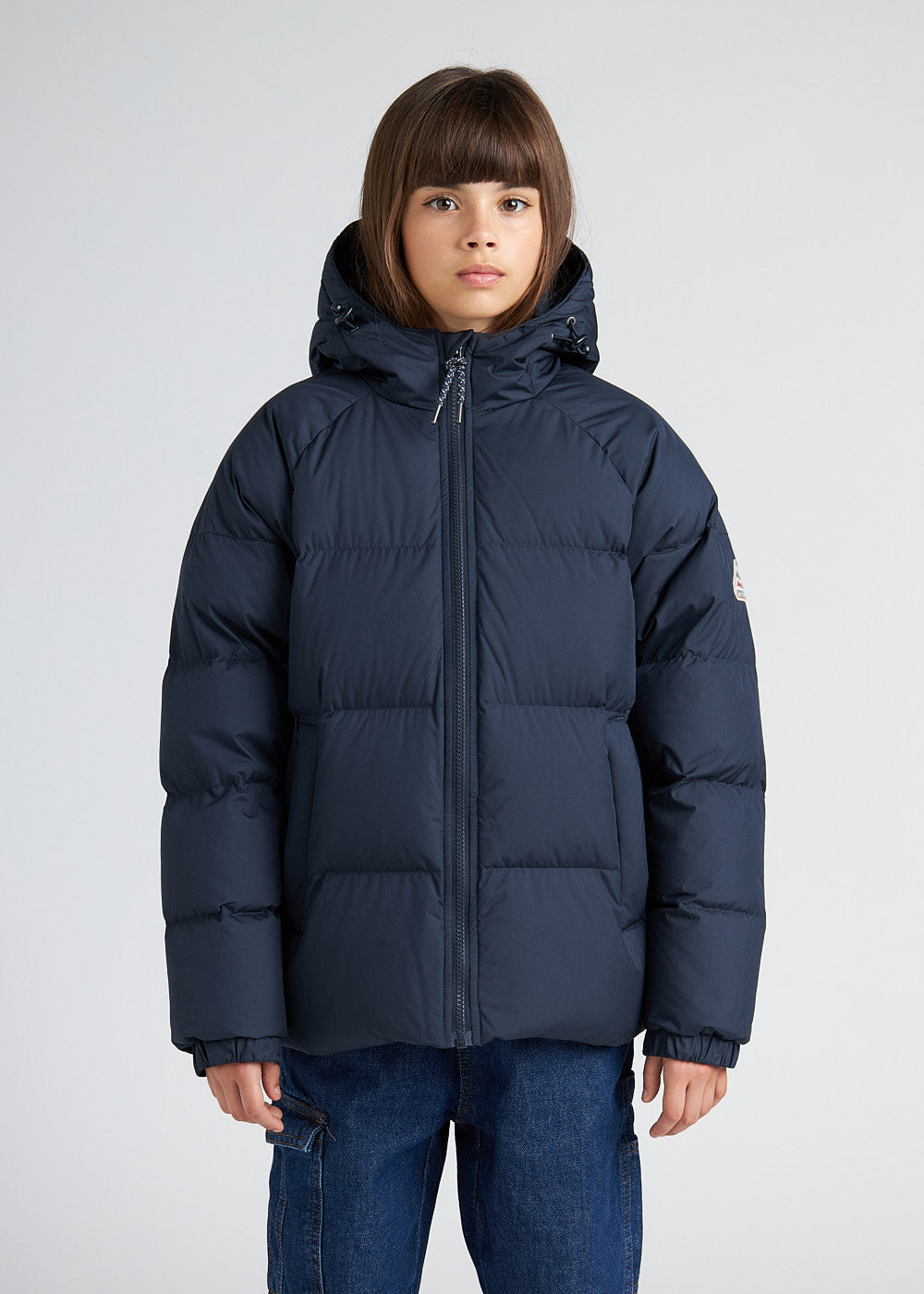 Unisex-Kinder-Daunenjacke mit Kapuze Pyrenex Sten Smooth Admiral-3