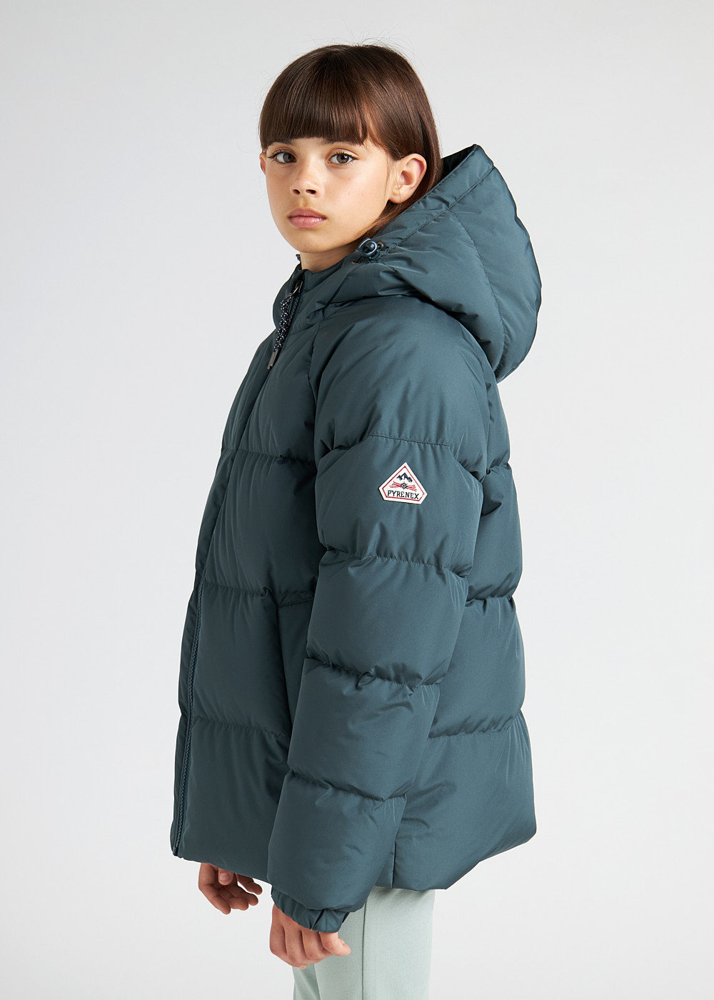 Unisex-Kinder-Daunenjacke mit Kapuze Pyrenex Sten Smooth baltic green-6