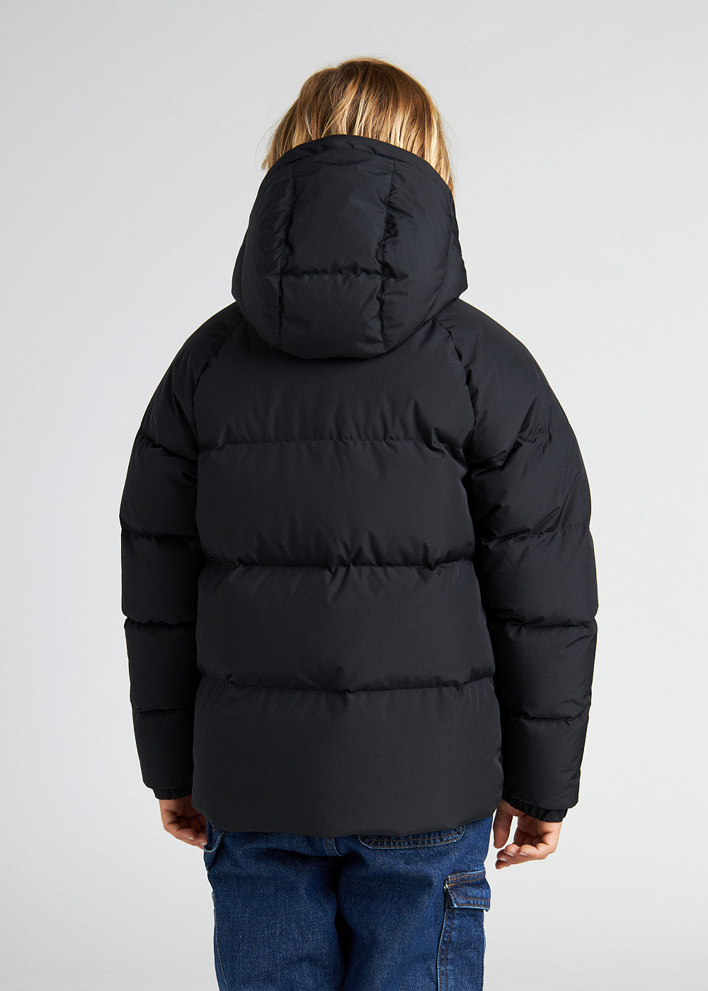 Unisex-Kinder-Daunenjacke mit Kapuze Pyrenex Sten Smooth schwarz-7