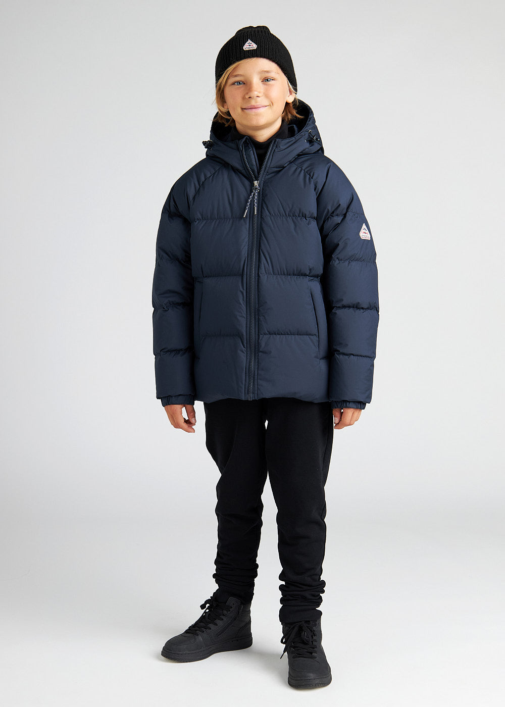 doudoune enfant capuche sten smooth marine 4