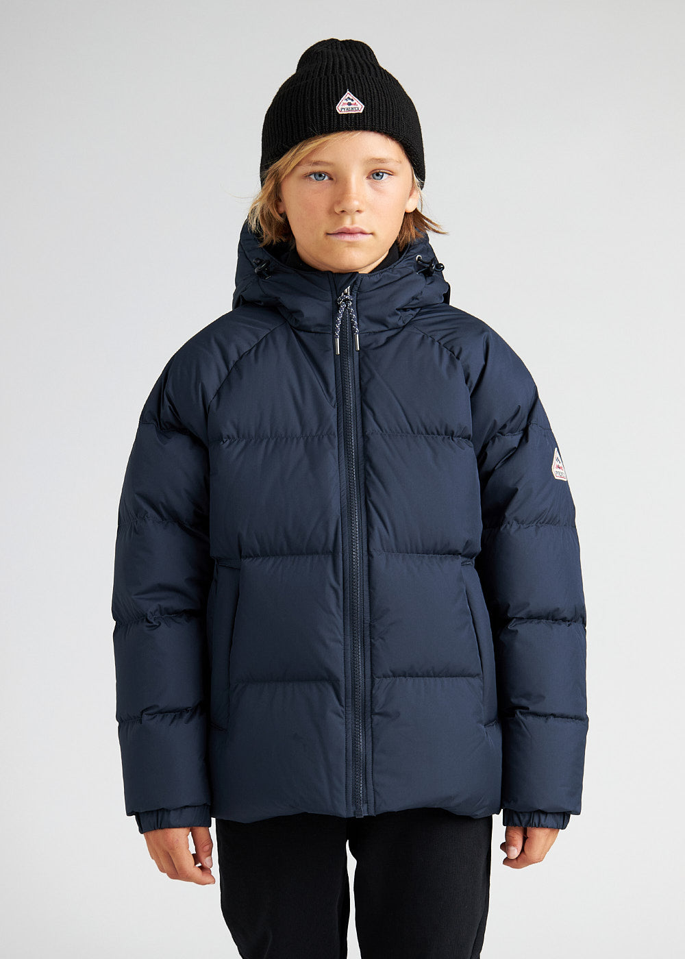 Unisex-Kinder-Daunenjacke mit Kapuze Pyrenex Sten Smooth Admiral-1