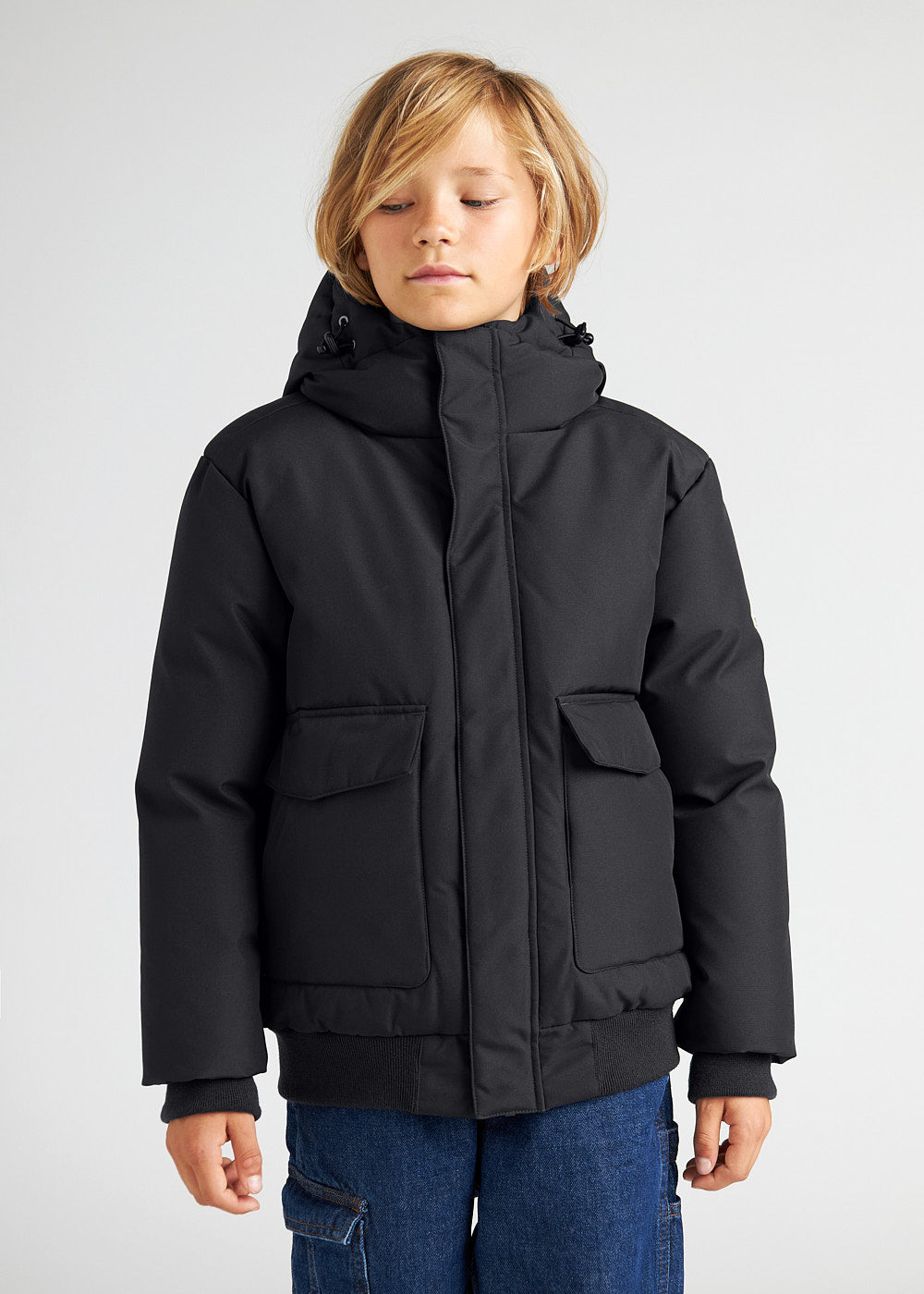 Blouson enfants chaud pour l'hiver Pyrenex Algot noir-1