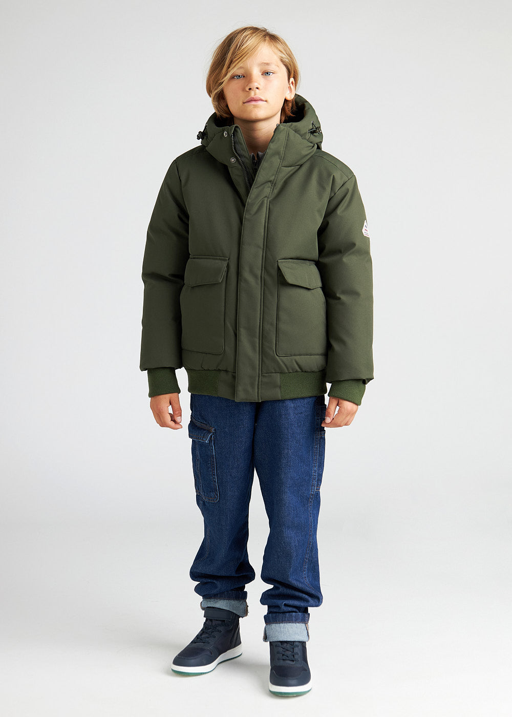 Warme Kinderjacke für den Winter Pyrenex Algot Deep Khaki-3