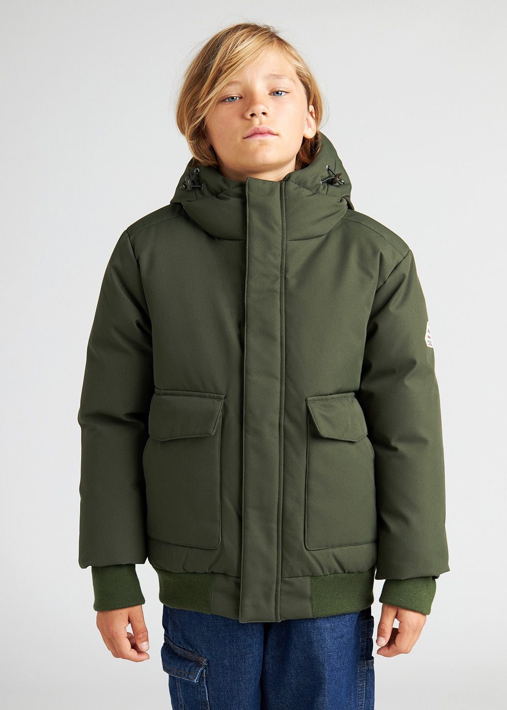 Warme Kinderjacke für den Winter Pyrenex Algot Deep Khaki-1