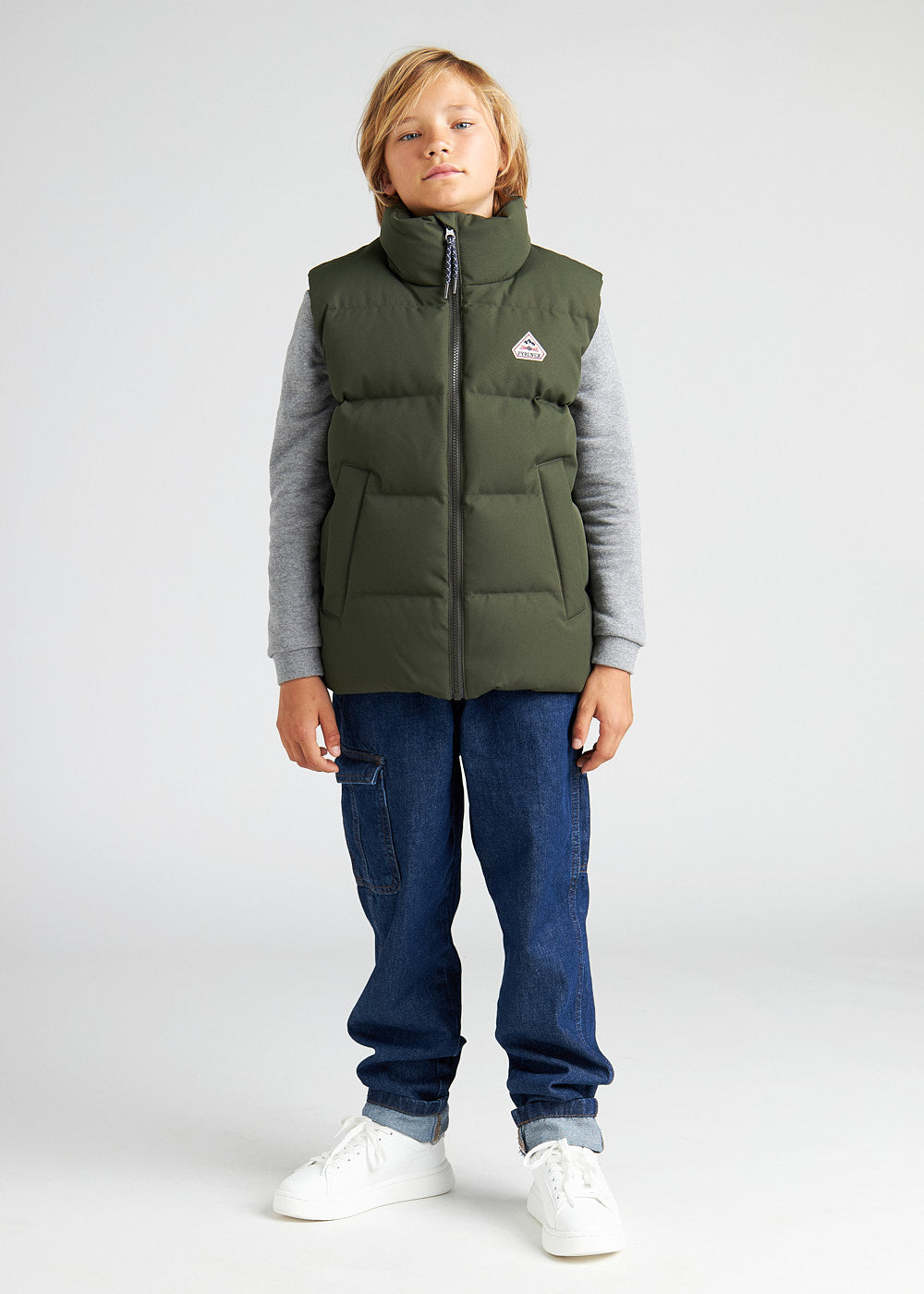 Pyrenex Dorel ärmellose Daunenjacke für Kinder, Deep Khaki-5