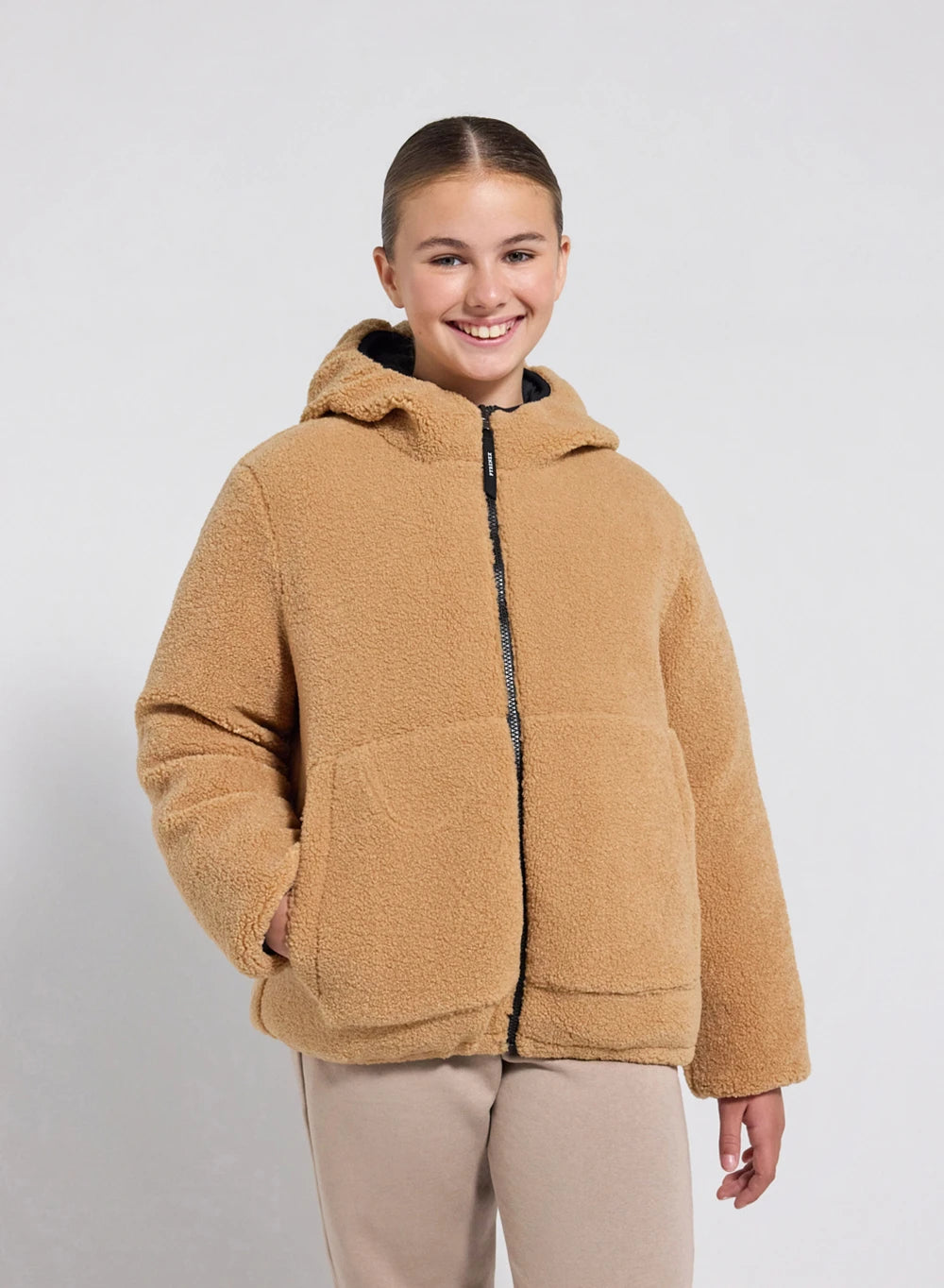 Pyrenex Keylinn children's reversible down jacket in black