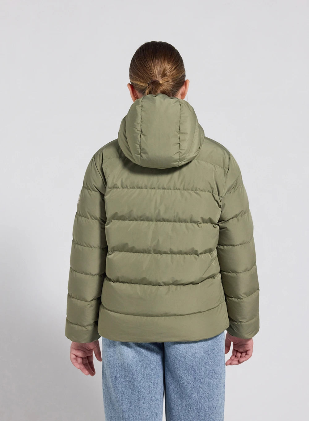 Wendbare Kinder-Daunenjacke Pyrenex Keylinn hellkhaki