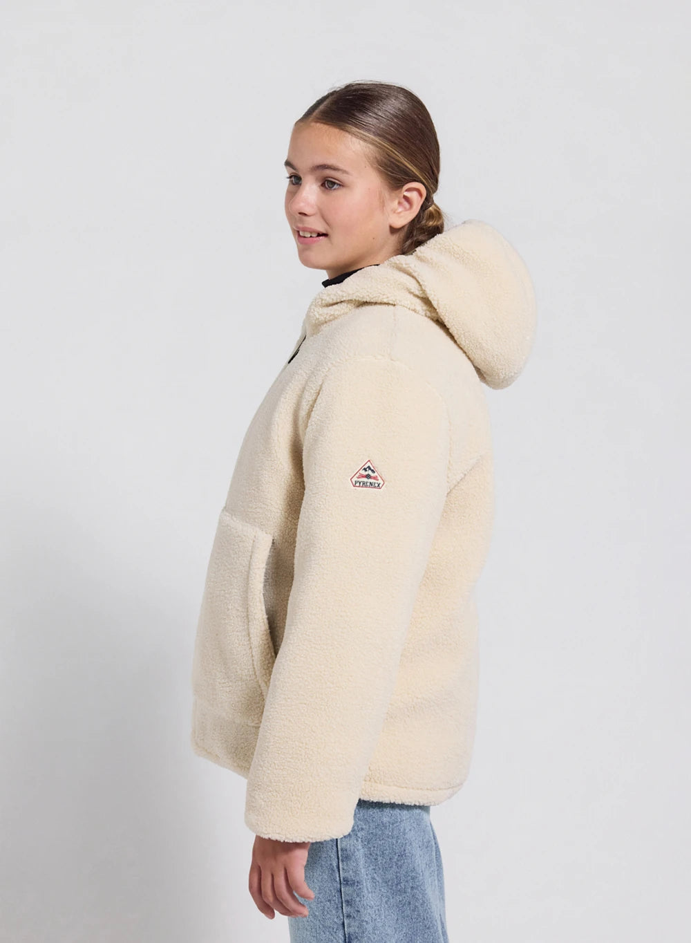 Wendbare Kinder-Daunenjacke Pyrenex Keylinn hellkhaki