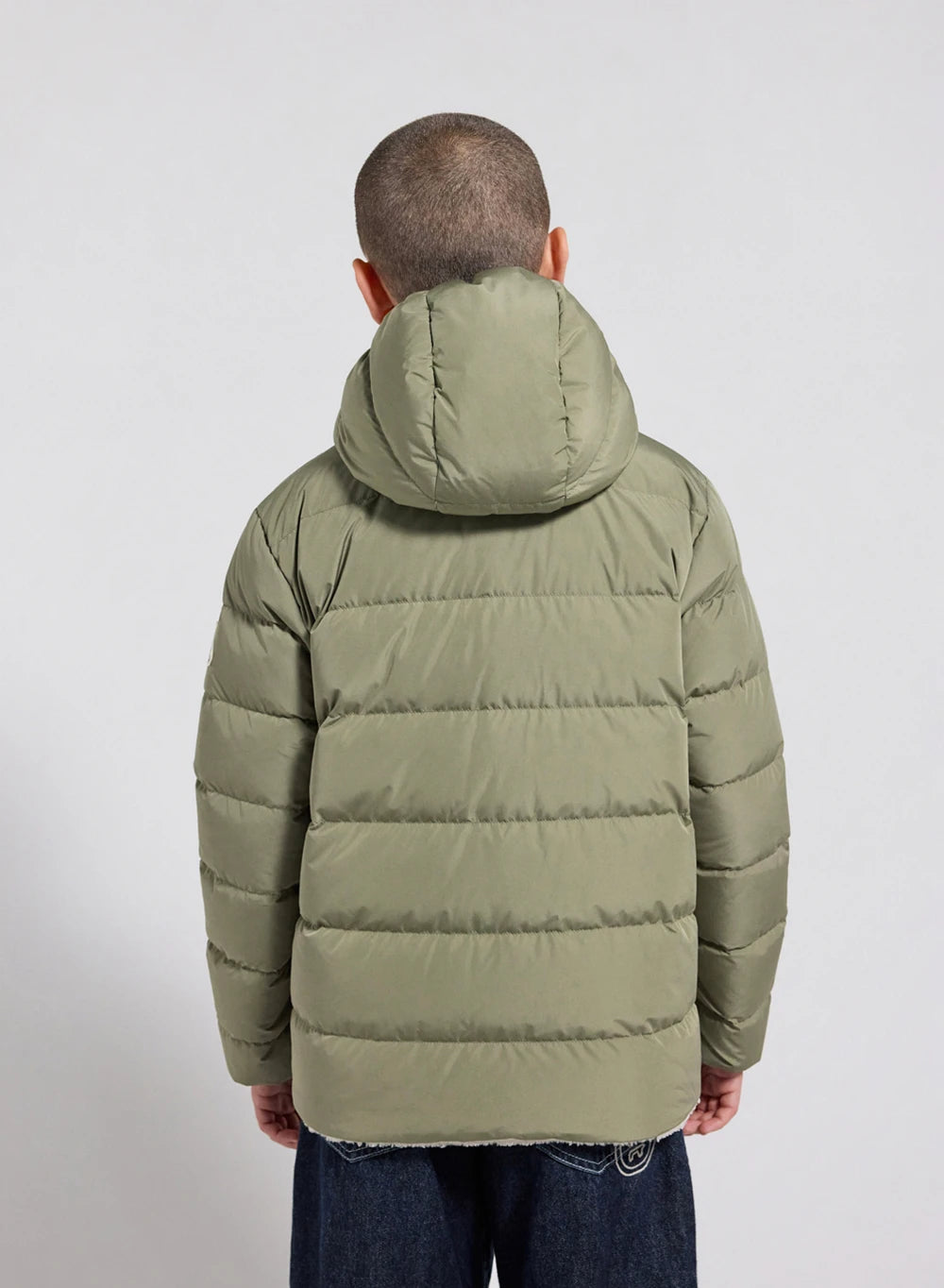 Wendbare Kinder-Daunenjacke Pyrenex Keylinn hellkhaki