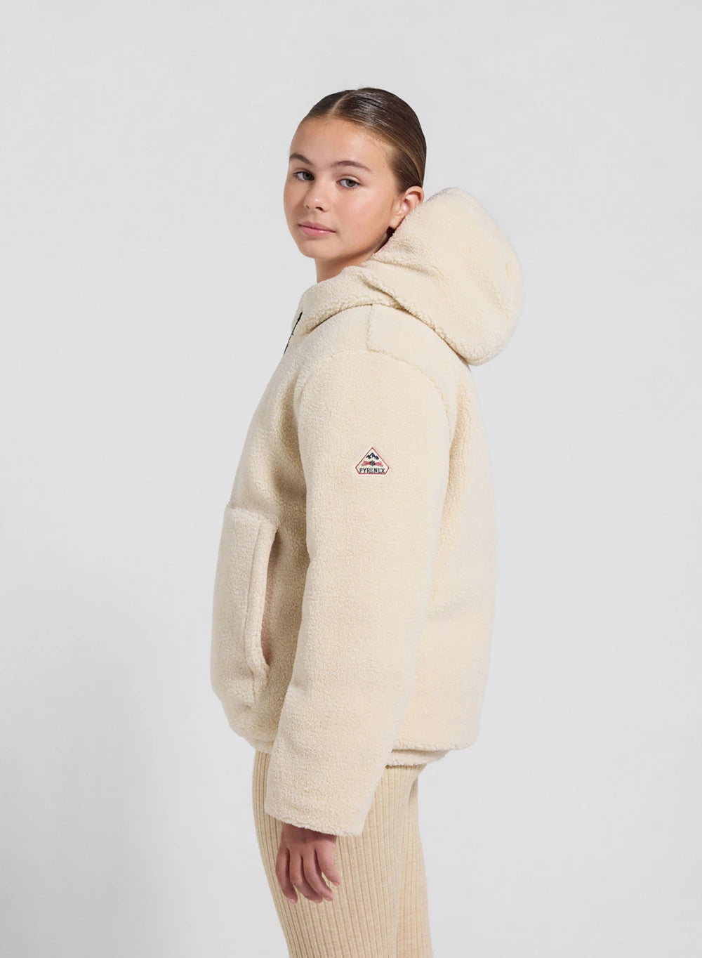 Wendbare Kinder-Daunenjacke Pyrenex Keylinn hellrosa