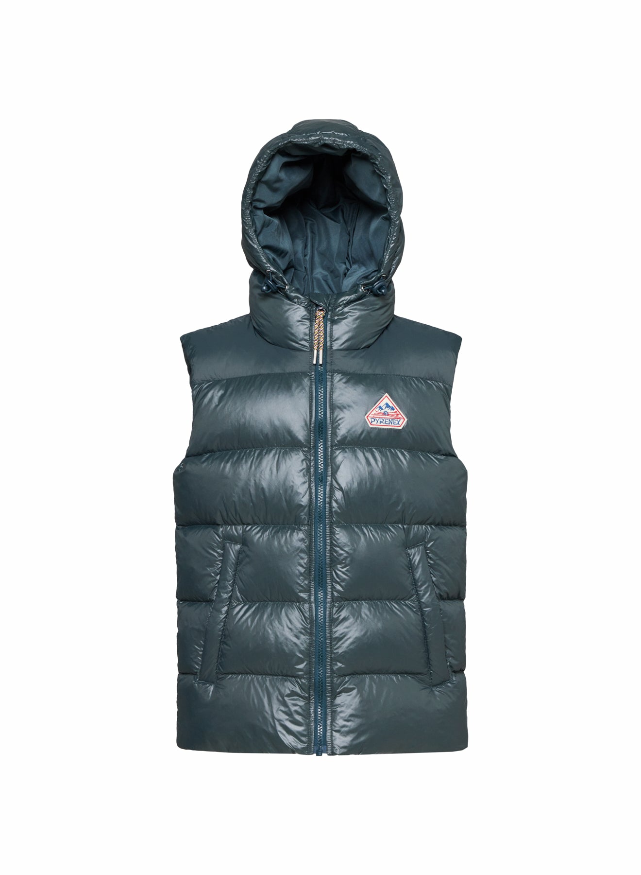 Pyrenex John dark green children's sleeveless down jacket-10