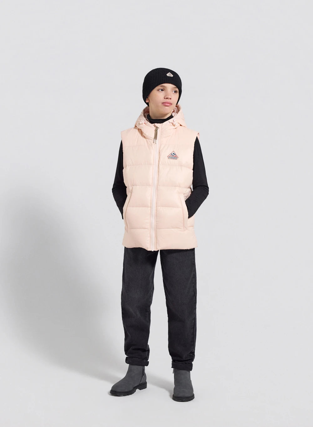 Ärmellose Kinder-Daunenjacke Pyrenex John hellrosa
