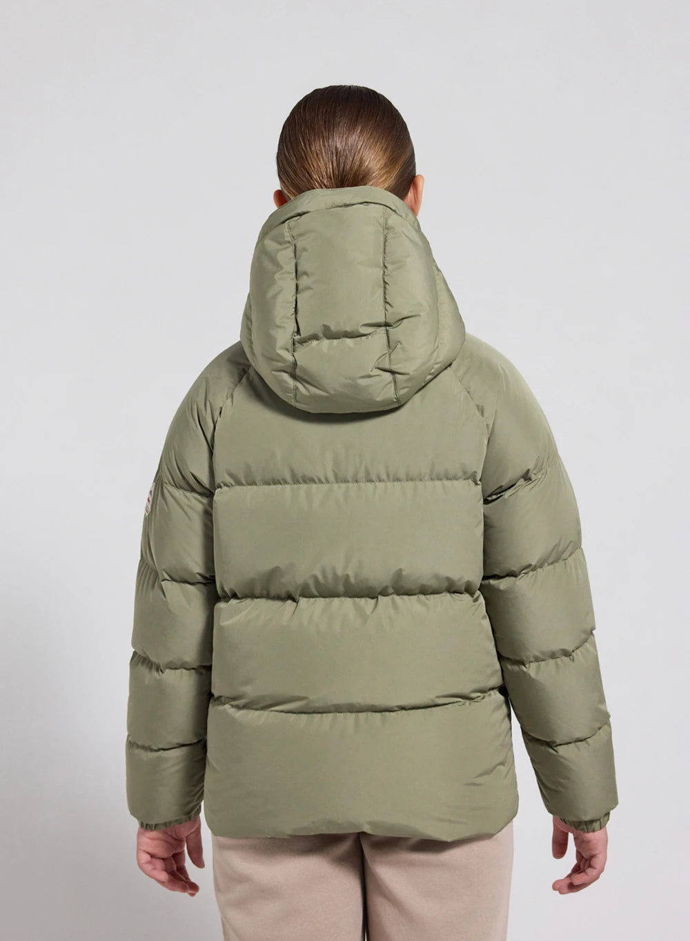 Pyrenex Sten Smooth unisex children's down jacket with hood, light khaki-8