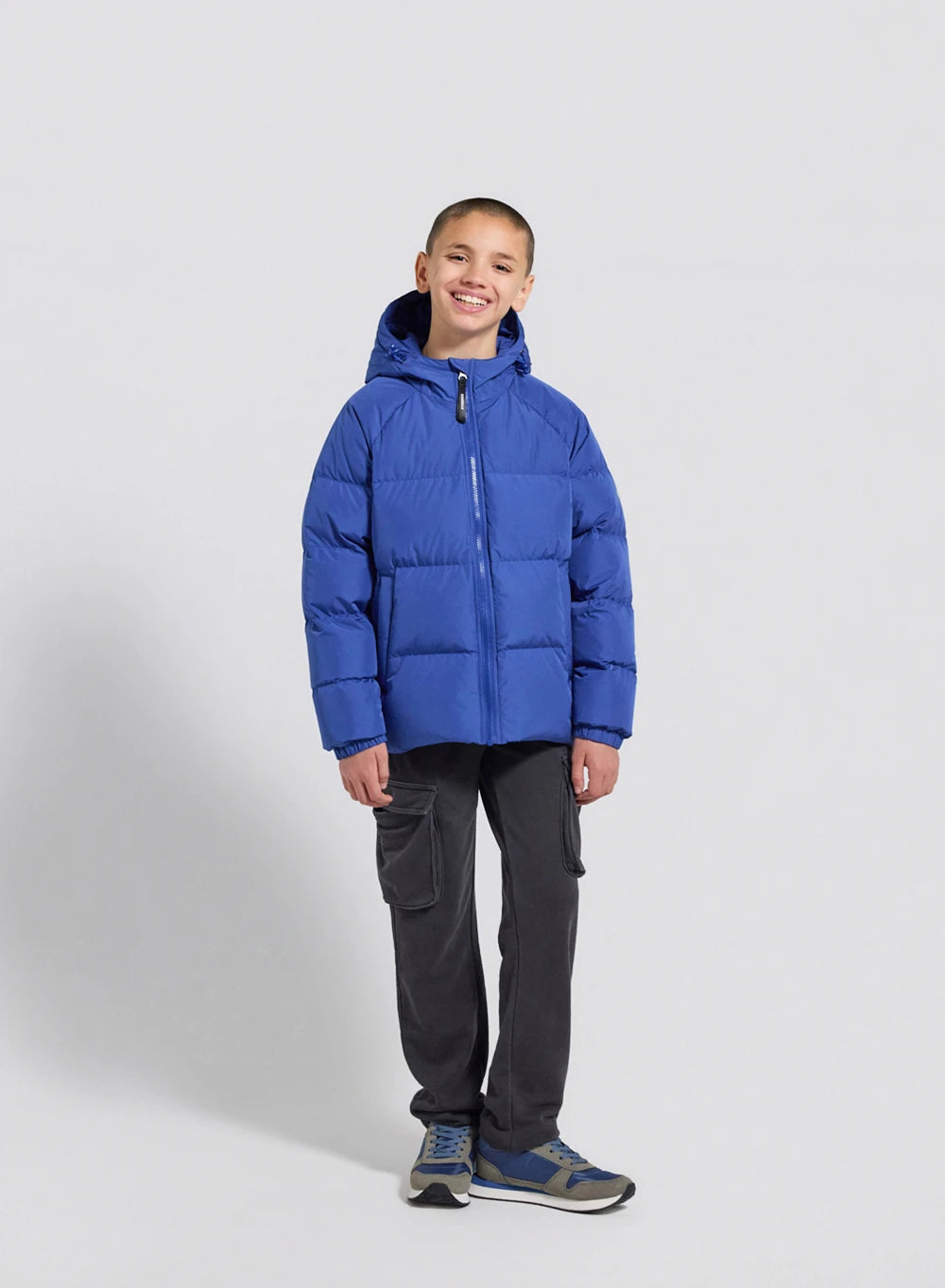 Doudoune enfant unisexe à capuche Pyrenex Sten Smooth bleue