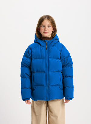 Pyrenex Sten Smooth adriatic unisex children's hooded down jacket