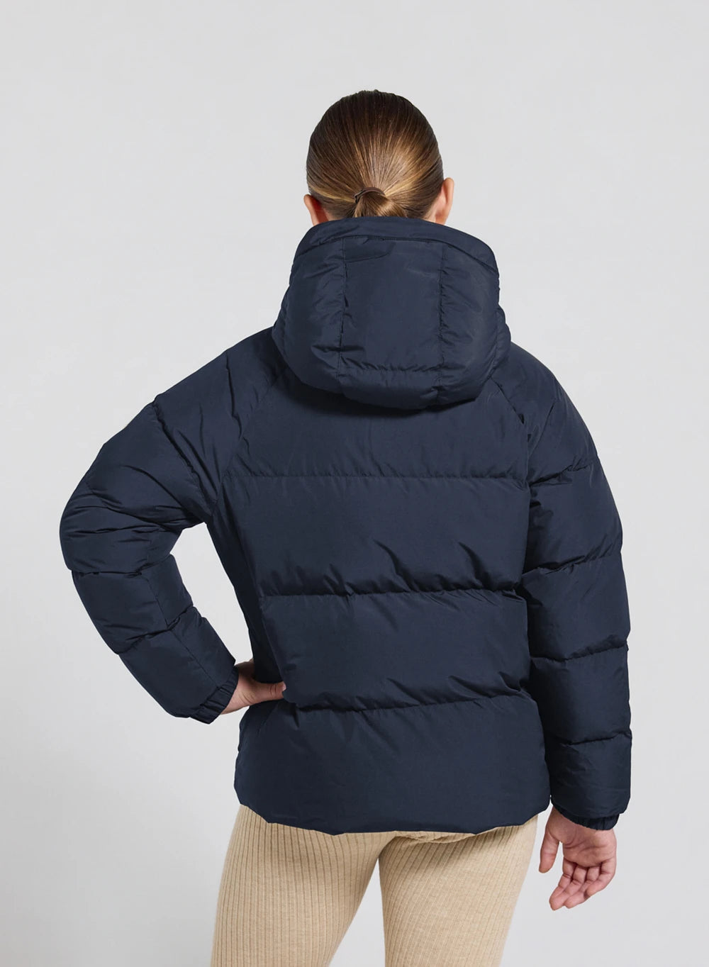 Chaqueta de plumón infantil unisex con capucha Pyrenex Sten Smooth azul oscuro-8
