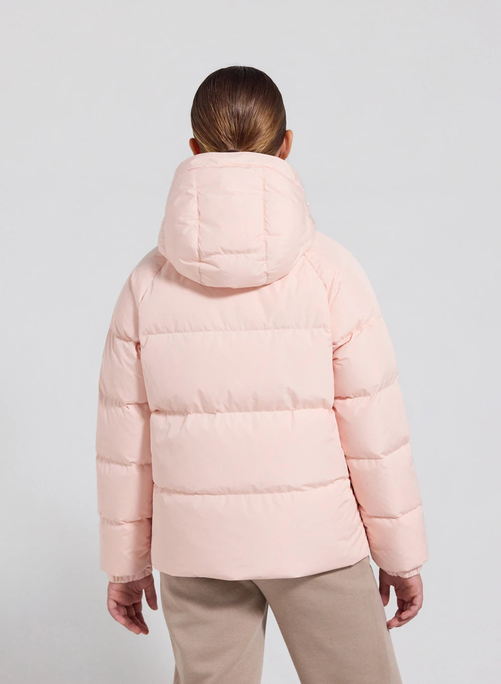 Doudoune enfant unisexe à capuche Pyrenex Sten Smooth rose pâle