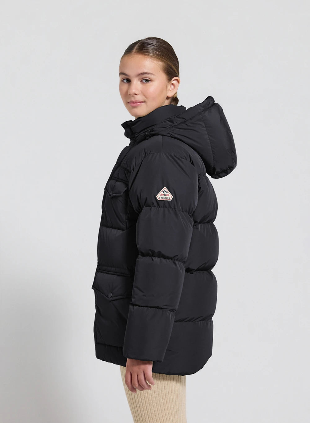 Soal black children's winter down jacket-7
