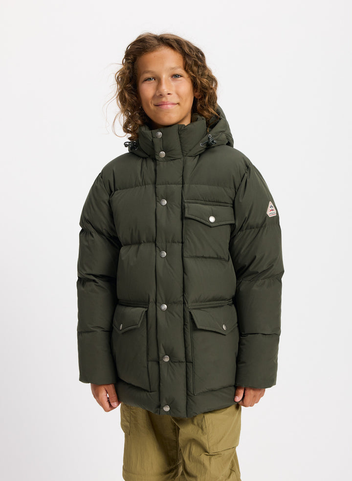 Doudoune Enfant Garçon Avec Graphène - Manteau D'hiver à Capuche - Coupe-vent Chaud - Taille 130 à 180
