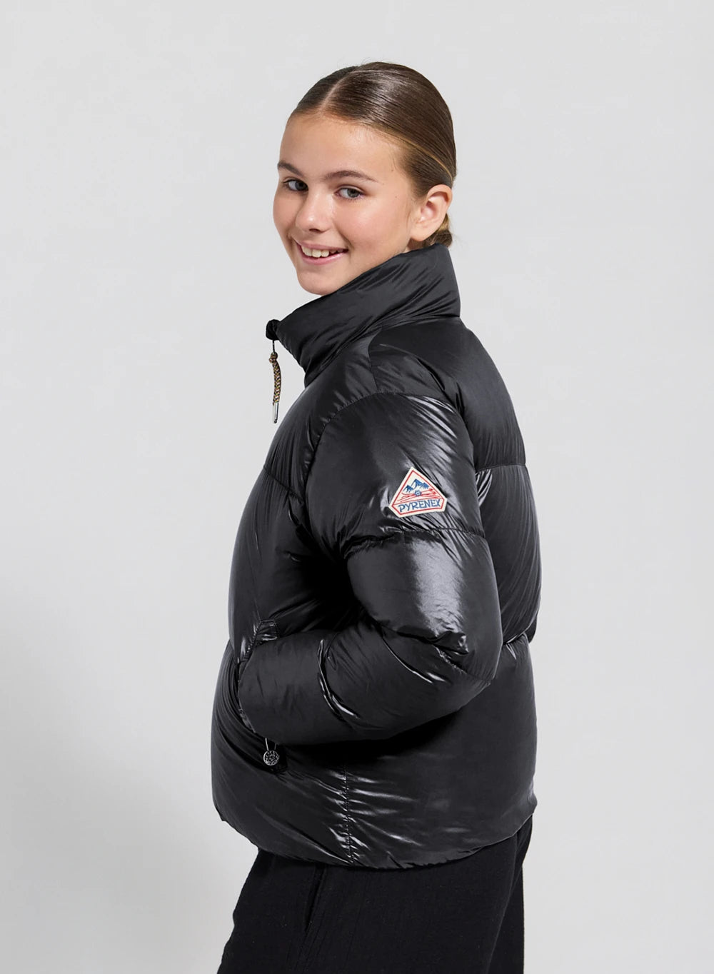 Doudoune brillante pour fille Pyrenex Goldin noire