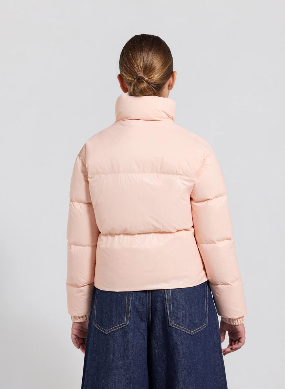 Doudoune brillante pour fille Pyrenex Goldin rose pâle
