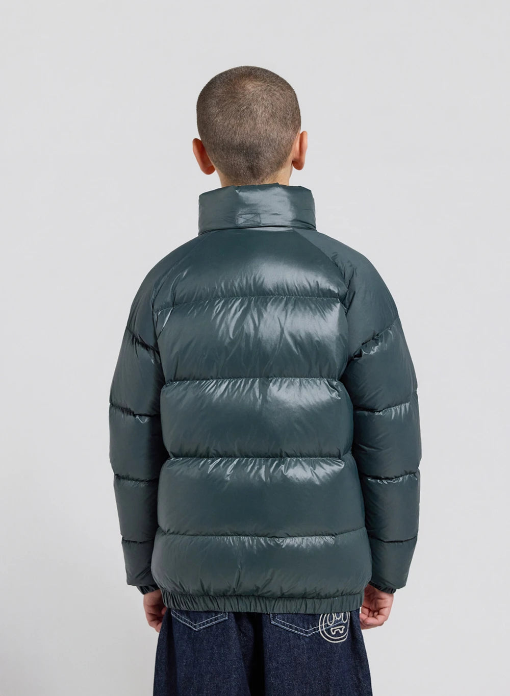 Pyrenex Vintage Mythic dark green children's down jacket-9
