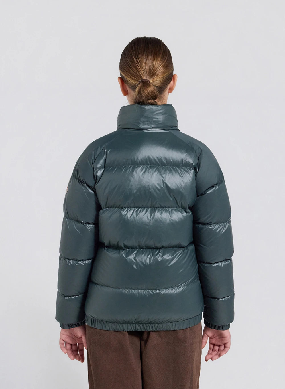 Pyrenex Vintage Mythic dark green children's down jacket-8