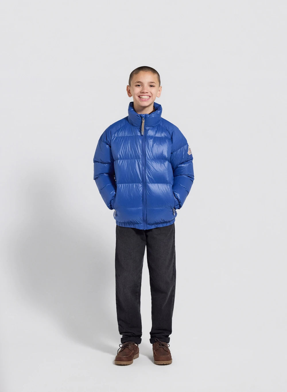 Pyrenex Vintage Mythic blue children's down jacket-3