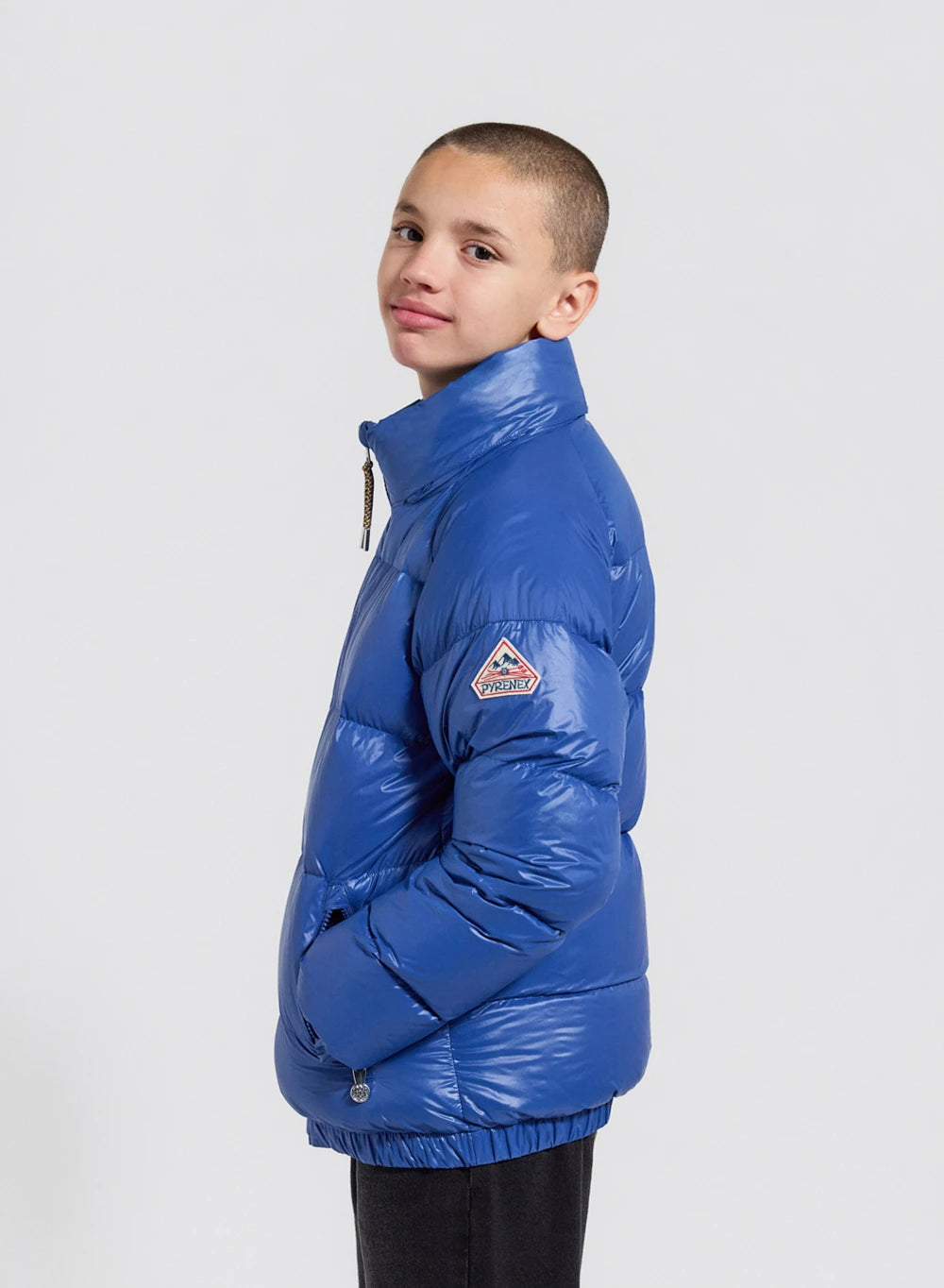 Pyrenex Vintage Mythic blue children's down jacket-5