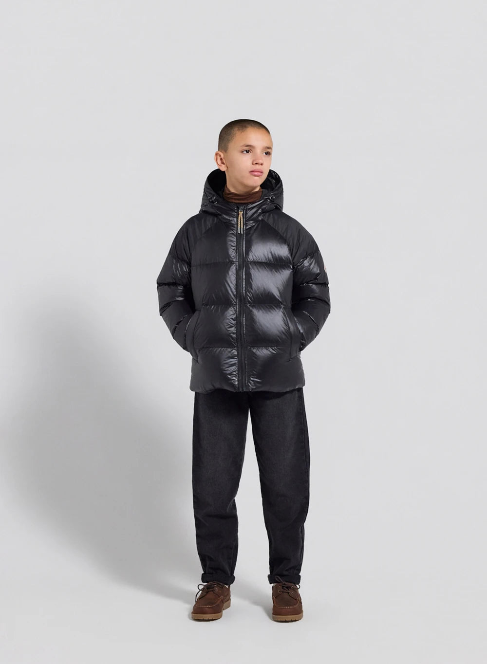 Kids' Pyrenex Sten hooded down jacket black-3