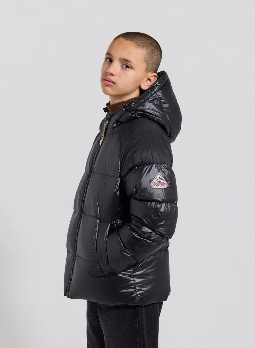 Kids' Pyrenex Sten hooded down jacket black-5