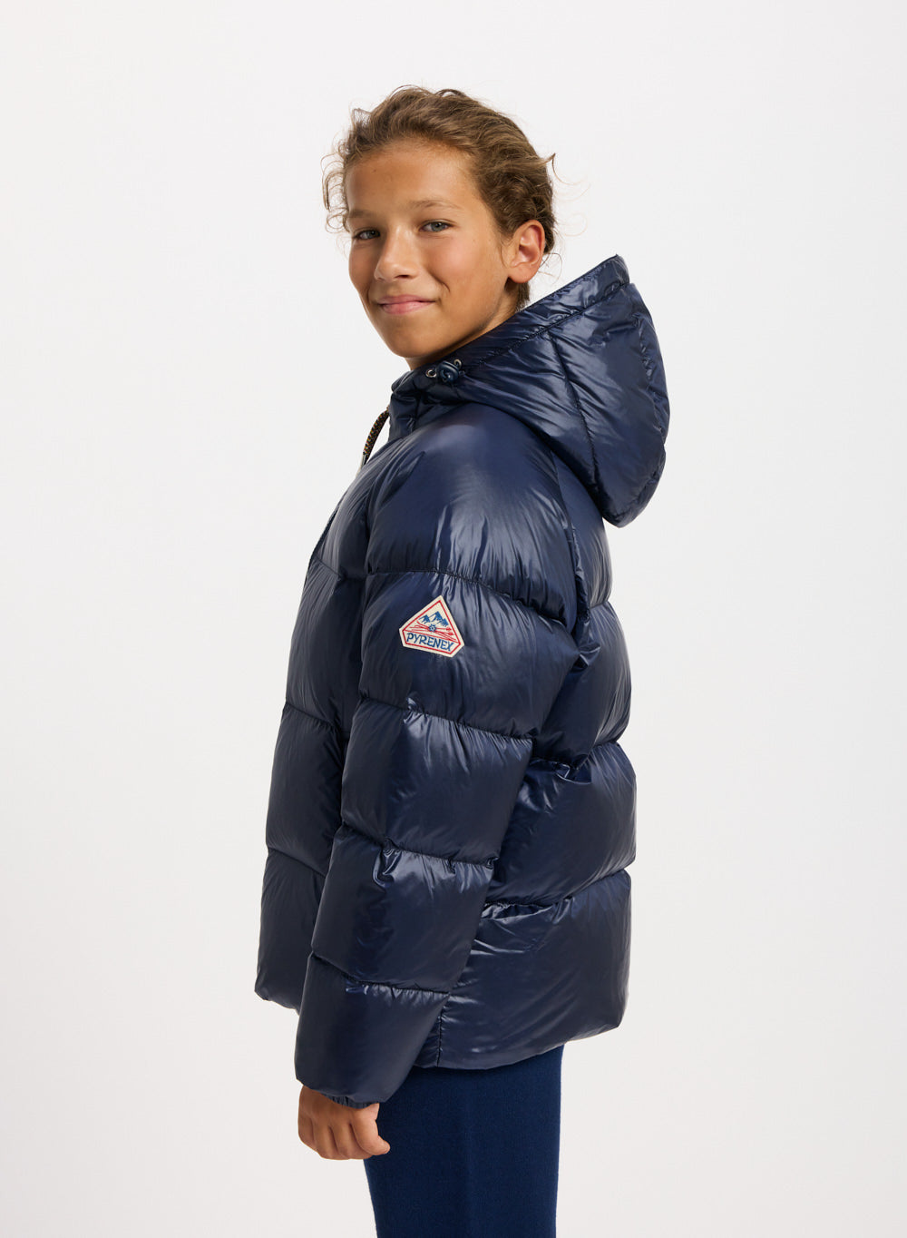 Ripstop Sten Navy Pyrenex Coat Kids' Pyrenex Sten Hooded Down
