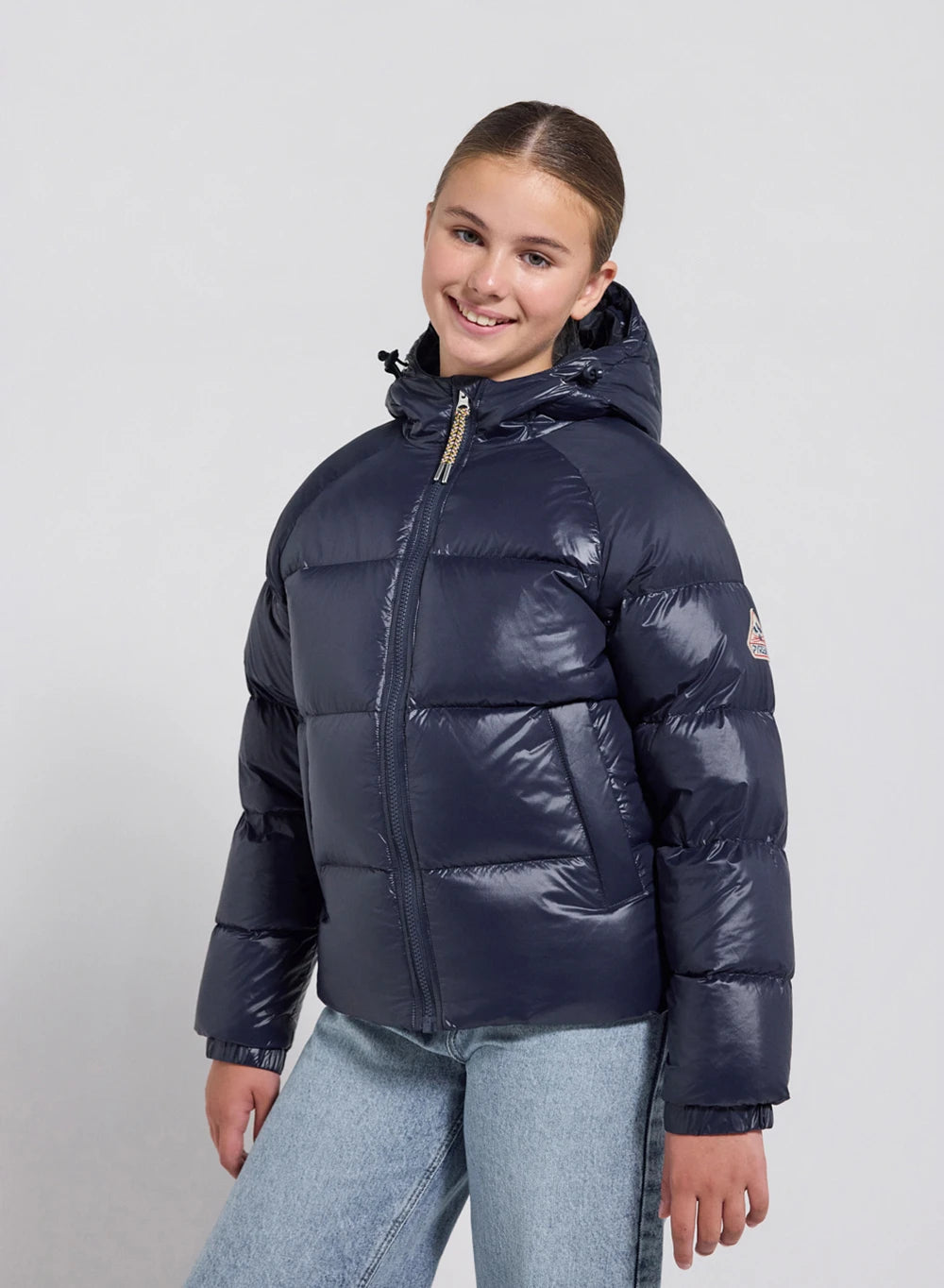 Pyrenex Sten Kinder-Daunenjacke mit Kapuze, marineblau-1
