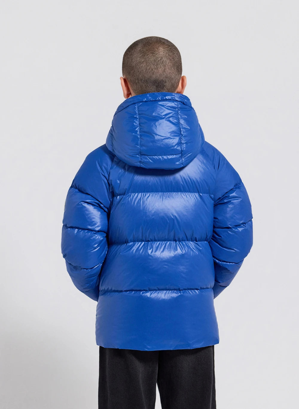 Pyrenex Sten children's blue hooded down jacket-7