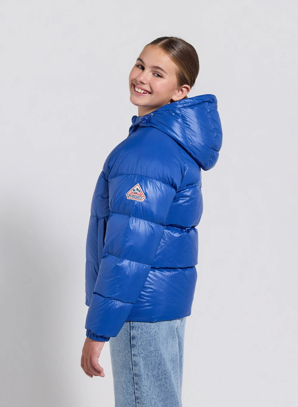 Doudoune à capuche enfant Pyrenex Sten bleue